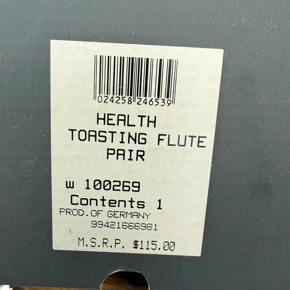 Waterford Millennium Collection Health Toasting Flute Pair Clear Excellent OS - Picture 4 of 7